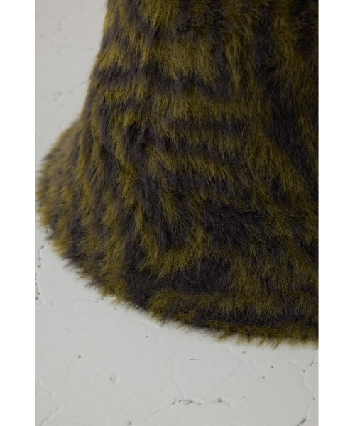 AZUL by moussy(アズールバイマウジー)の「ゼブラ柄シャギーバケハ(ハット・メンズ・ブラック系その他/グリーン系その他2・FREE)」の16枚目の写真