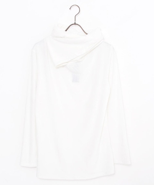 Bernings Sho(バーニングショー)の「『Bernings Sho/バーニングショー』BGベロアテレコドレープタートル長袖Tシャツ(Tシャツ/カットソー・メンズ・ブラック/ホワイト・XL/L/M)」の3枚目の写真