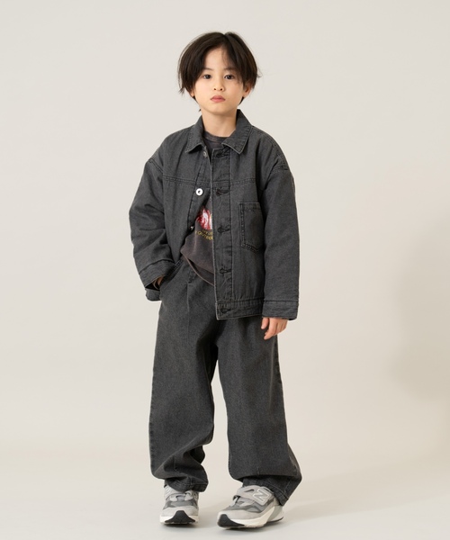 and D. petit main(アンドディープティマイン)の「キルトデニムジャケット【セットアップ可】(ブルゾン・キッズ・グレー/ブルー・120cm/110cm/130cm/140cm/100cm)」の3枚目の写真