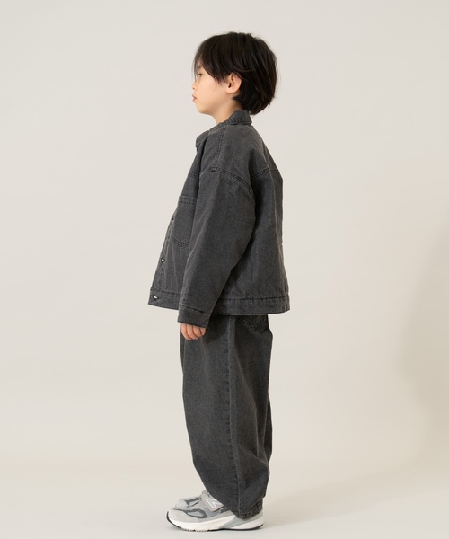 and D. petit main(アンドディープティマイン)の「キルトデニムジャケット【セットアップ可】(ブルゾン・キッズ・グレー/ブルー・120cm/110cm/130cm/140cm/100cm)」の4枚目の写真