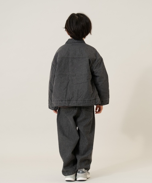 and D. petit main(アンドディープティマイン)の「キルトデニムジャケット【セットアップ可】(ブルゾン・キッズ・グレー/ブルー・120cm/110cm/130cm/140cm/100cm)」の5枚目の写真