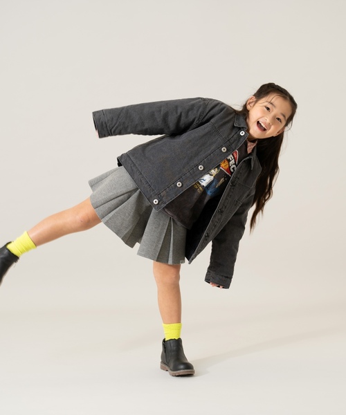 and D. petit main(アンドディープティマイン)の「キルトデニムジャケット【セットアップ可】(ブルゾン・キッズ・グレー/ブルー・120cm/110cm/130cm/140cm/100cm)」の6枚目の写真