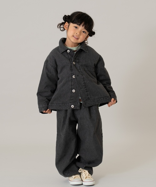 and D. petit main(アンドディープティマイン)の「キルトデニムジャケット【セットアップ可】(ブルゾン・キッズ・グレー/ブルー・120cm/110cm/130cm/140cm/100cm)」の7枚目の写真