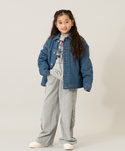 and D. petit main(アンドディープティマイン)の「キルトデニムジャケット【セットアップ可】(ブルゾン・キッズ・グレー/ブルー・120cm/110cm/130cm/140cm/100cm)」の8枚目の写真