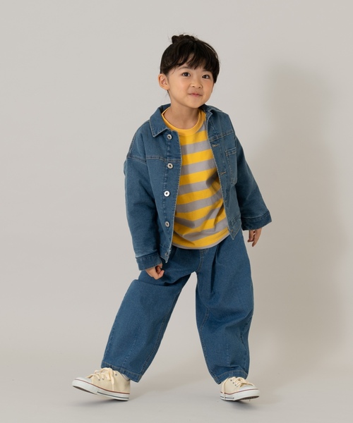 and D. petit main(アンドディープティマイン)の「キルトデニムジャケット【セットアップ可】(ブルゾン・キッズ・グレー/ブルー・120cm/110cm/130cm/140cm/100cm)」の10枚目の写真