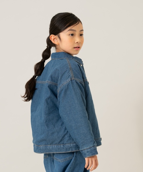 and D. petit main(アンドディープティマイン)の「キルトデニムジャケット【セットアップ可】(ブルゾン・キッズ・グレー/ブルー・120cm/110cm/130cm/140cm/100cm)」の12枚目の写真