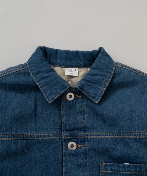 and D. petit main(アンドディープティマイン)の「キルトデニムジャケット【セットアップ可】(ブルゾン・キッズ・グレー/ブルー・120cm/110cm/130cm/140cm/100cm)」の15枚目の写真