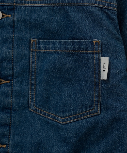 and D. petit main(アンドディープティマイン)の「キルトデニムジャケット【セットアップ可】(ブルゾン・キッズ・グレー/ブルー・120cm/110cm/130cm/140cm/100cm)」の16枚目の写真