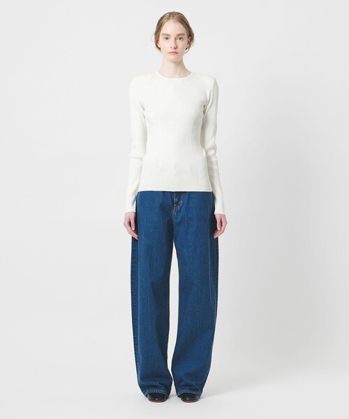 AEWEN MATOPH（イウエン マトフ）の「＜AEWEN MATOPH＞コットンカシミヤミックス ショルダーパッドニット（ニット/セーター・レディース・ライラック/ブラック/ホワイト・FREE）」の7枚目の写真