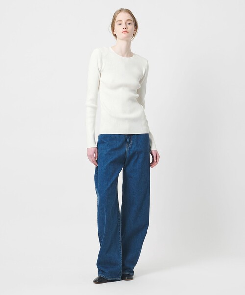 AEWEN MATOPH（イウエン マトフ）の「＜AEWEN MATOPH＞コットンカシミヤミックス ショルダーパッドニット（ニット/セーター・レディース・ライラック/ブラック/ホワイト・FREE）」の8枚目の写真