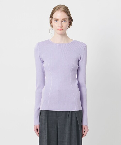 AEWEN MATOPH（イウエン マトフ）の「＜AEWEN MATOPH＞コットンカシミヤミックス ショルダーパッドニット（ニット/セーター・レディース・ライラック/ブラック/ホワイト・FREE）」の14枚目の写真