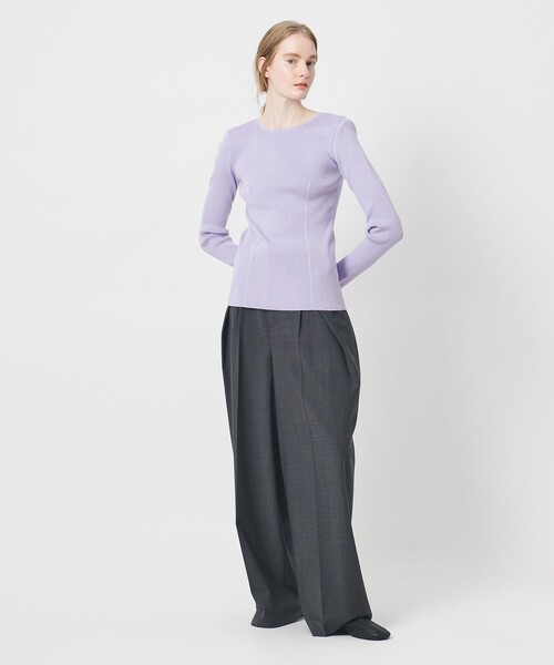 AEWEN MATOPH（イウエン マトフ）の「＜AEWEN MATOPH＞コットンカシミヤミックス ショルダーパッドニット（ニット/セーター・レディース・ライラック/ブラック/ホワイト・FREE）」の16枚目の写真