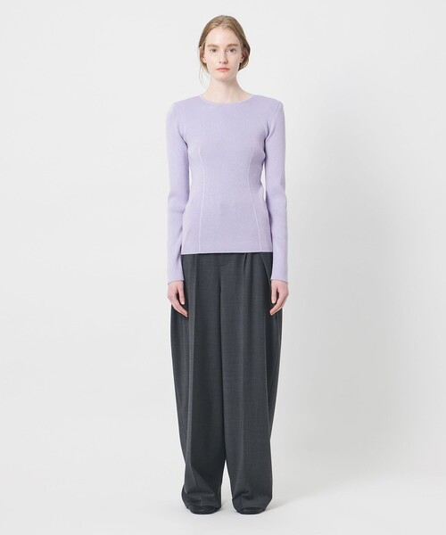 AEWEN MATOPH（イウエン マトフ）の「＜AEWEN MATOPH＞コットンカシミヤミックス ショルダーパッドニット（ニット/セーター・レディース・ライラック/ブラック/ホワイト・FREE）」の17枚目の写真