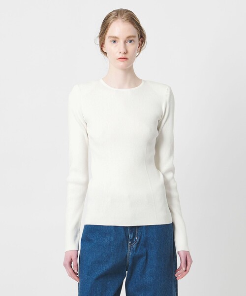 AEWEN MATOPH（イウエン マトフ）の「＜AEWEN MATOPH＞コットンカシミヤミックス ショルダーパッドニット（ニット/セーター・レディース・ライラック/ブラック/ホワイト・FREE）」の18枚目の写真