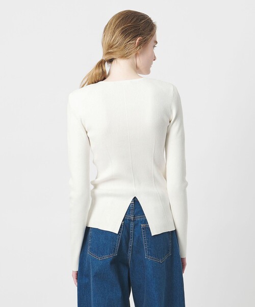 AEWEN MATOPH（イウエン マトフ）の「＜AEWEN MATOPH＞コットンカシミヤミックス ショルダーパッドニット（ニット/セーター・レディース・ライラック/ブラック/ホワイト・FREE）」の20枚目の写真