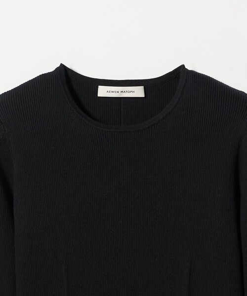 AEWEN MATOPH＞コットンカシミヤミックス ショルダーパッドニット