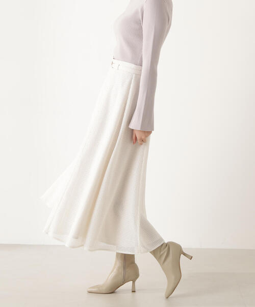 PROPORTION BODY DRESSING（プロポーションボディドレッシング）の「ビット付きシアーメッシュスカート / 1216120101（スカート・レディース・ホワイト系その他/ブルー・MEDIUM/P/S）」の7枚目の写真