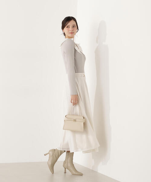 PROPORTION BODY DRESSING（プロポーションボディドレッシング）の「ビット付きシアーメッシュスカート / 1216120101（スカート・レディース・ホワイト系その他/ブルー・MEDIUM/P/S）」の9枚目の写真