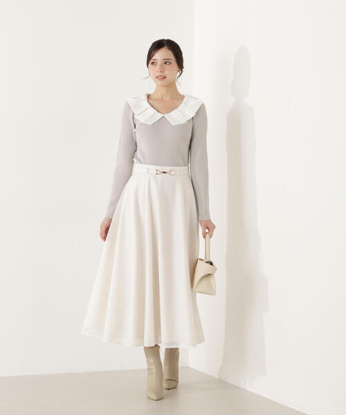 PROPORTION BODY DRESSING（プロポーションボディドレッシング）の「ビット付きシアーメッシュスカート / 1216120101（スカート・レディース・ホワイト系その他/ブルー・MEDIUM/P/S）」の11枚目の写真