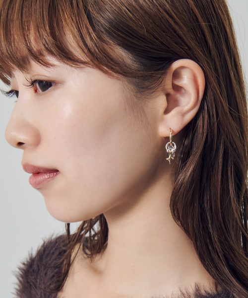 GOLDY（ゴールディ）の「トゥインクル ブルーム ピアス（ピアス（両耳用）・レディース・シルバー/ゴールド/シルバー×ゴールド・FREE）」の8枚目の写真