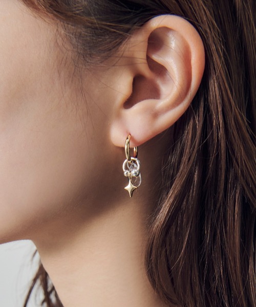 GOLDY（ゴールディ）の「トゥインクル ブルーム ピアス（ピアス（両耳用）・レディース・シルバー/ゴールド/シルバー×ゴールド・FREE）」の9枚目の写真