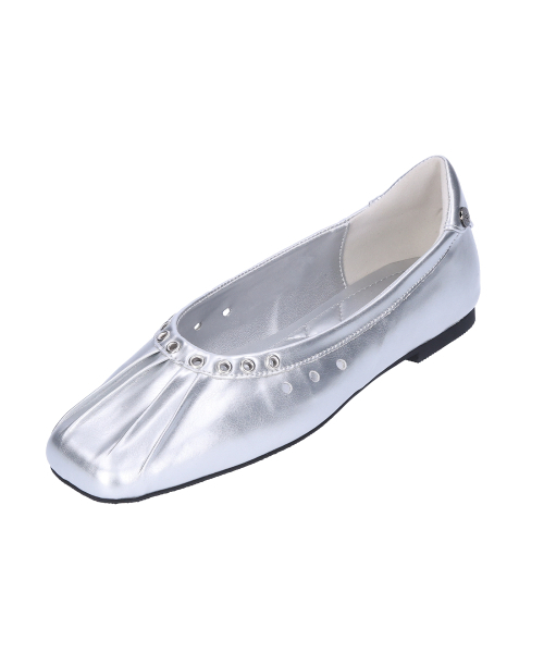 SHOEHI(シューハイ)の「ムアストラップフラット(2Colors)_F1121(バレエシューズ・レディース・ブラック/シルバー・22.5cm/23cm/23.5cm/24cm/24.5cm/25cm)」の12枚目の写真