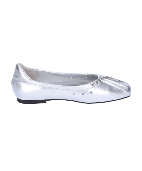 SHOEHI(シューハイ)の「ムアストラップフラット(2Colors)_F1121(バレエシューズ・レディース・ブラック/シルバー・22.5cm/23cm/23.5cm/24cm/24.5cm/25cm)」の14枚目の写真