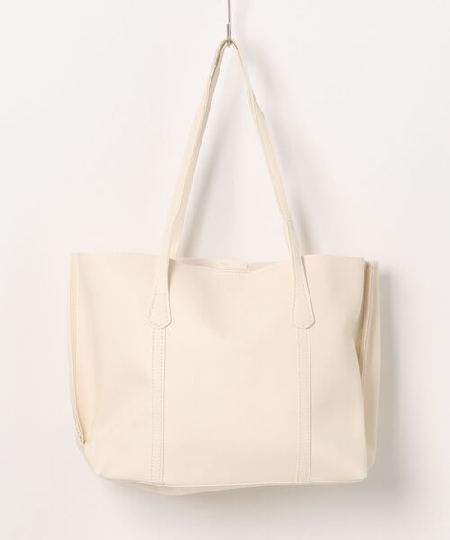 TONE SELECT GOODS(トーンセレクトグッズ)の「urbanfemine./A4サイズ収納 合成皮革トートバッグ U7593(トートバッグ・レディース・ブラック/ホワイト/ブラウン/ベージュ・FREE)」の1枚目の写真