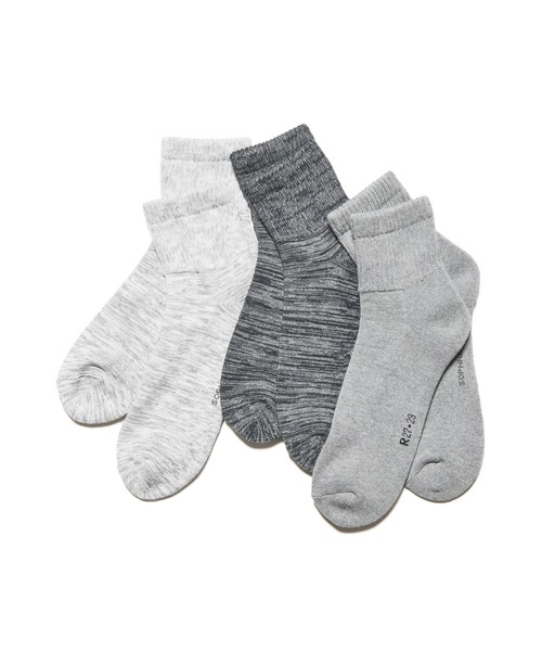 SOPHNET.（ソフネット）の「備長炭 SHORT SOCKS（ソックス/靴下・メンズ・ホワイト/グレー/ブラック・3/2）」の4枚目の写真