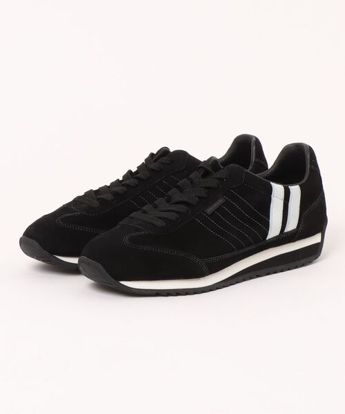 PATRICK(パトリック)の「PATRICK パトリック MARATHON-GS【本革】メンズレザースニーカー(マラソン・ゴートスエード) 507771 BLK ブラック(スニーカー・メンズ・ブラック・26.0cm/26.5cm/27.0cm/25.5cm)」の1枚目の写真