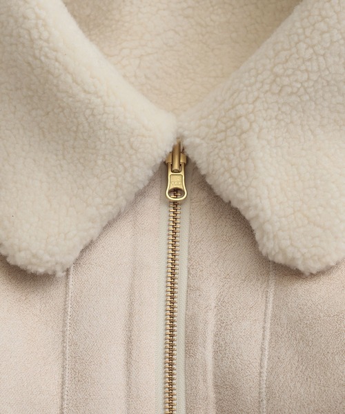 A part by（アパートバイ）の「リバーシブルボアジャケット（ブルゾン・レディース・グレー/チャコールグレー/アイボリー・MEDIUM/SMALL）」の22枚目の写真