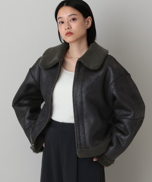 セール】リバーシブルボアジャケット（ブルゾン）｜A part by