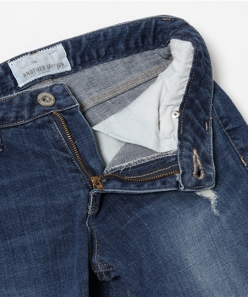 Another Edition（アナザーエディション）の「インディゴダメージスキニー/AEMBC INDIGO DAMAGE SKNY◆（デニムパンツ・レディース・コバルトブルー・X-SMALL/MEDIUM/SMALL）」の10枚目の写真