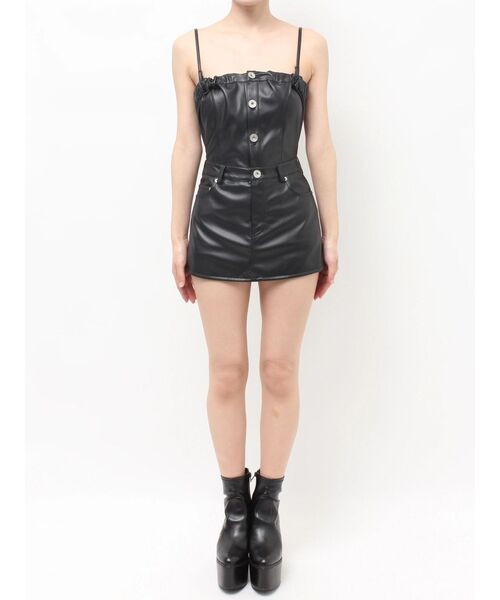 GYDA(ジェイダ)の「BACKリボンフェイクレザースカートライクミニワンピース(ワンピース・レディース・ブラック・MEDIUM/SMALL)」の16枚目の写真
