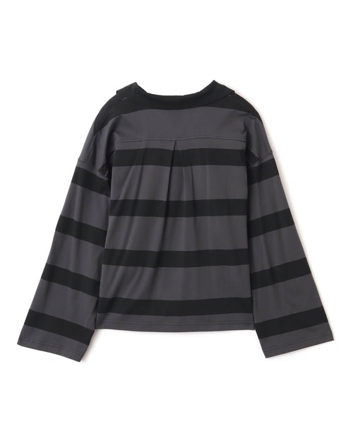 NIKE(ナイキ)の「NIKE AS W NSW PREP TOP / ナイキ ウィメンズ プレップ L/S トップ【SP】(ポロシャツ・レディース・ベージュ/グレー・S/M/L)」の8枚目の写真