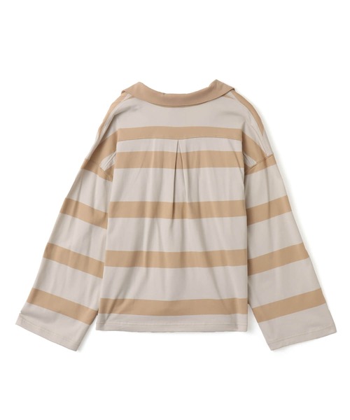 NIKE(ナイキ)の「NIKE AS W NSW PREP TOP / ナイキ ウィメンズ プレップ L/S トップ【SP】(ポロシャツ・レディース・ベージュ/グレー・S/M/L)」の15枚目の写真