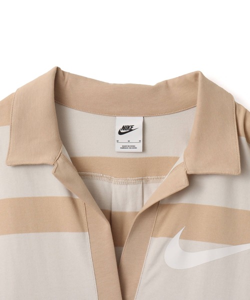 NIKE(ナイキ)の「NIKE AS W NSW PREP TOP / ナイキ ウィメンズ プレップ L/S トップ【SP】(ポロシャツ・レディース・ベージュ/グレー・S/M/L)」の12枚目の写真