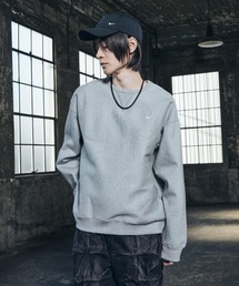 NIKE（ナイキ）の「ナイキ ソロ スウッシュ メンズ フリース クルー   Nike Solo Swoosh Men's Fleece Crew HV1087-063 Dark Grey Heather（スウェット）」