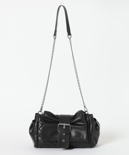 Heather（ヘザー）の「BIGフトリボンベルトBAG　638754（ショルダーバッグ・レディース・ベージュ系/ピンク系/ブラック・ONE SIZE）」の4枚目の写真