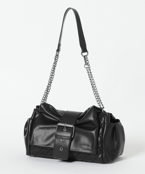 Heather（ヘザー）の「BIGフトリボンベルトBAG　638754（ショルダーバッグ・レディース・ベージュ系/ピンク系/ブラック・ONE SIZE）」の5枚目の写真