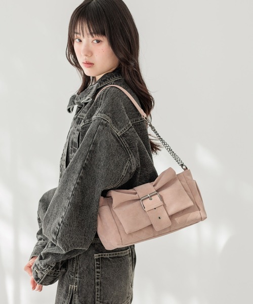 Heather（ヘザー）の「BIGフトリボンベルトBAG　638754（ショルダーバッグ・レディース・ベージュ系/ピンク系/ブラック・ONE SIZE）」の17枚目の写真