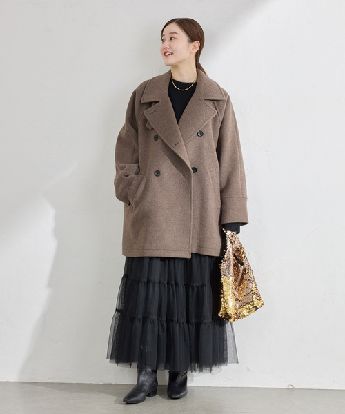 セール】ダブルブレストハーフコート（その他アウター）｜IENA（イエナ