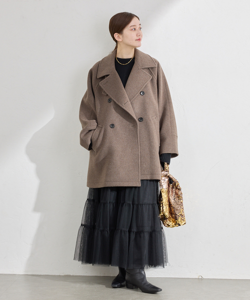 セール】ダブルブレストハーフコート（その他アウター）｜IENA（イエナ