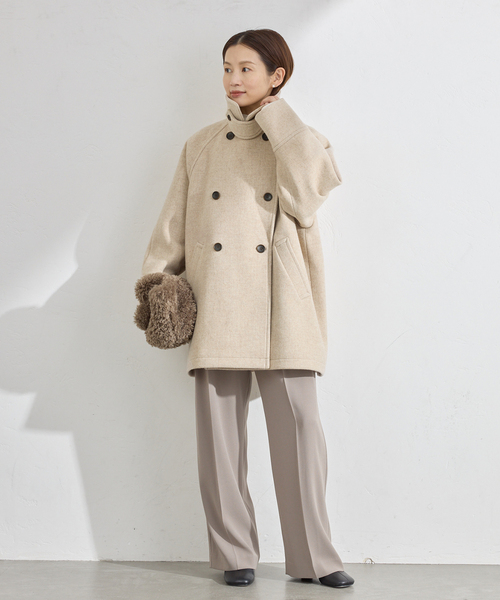 イエナ　IENA ダブルブレストハーフコート セール】ダブルブレストハーフコート（その他アウター）｜IENA（イエナ