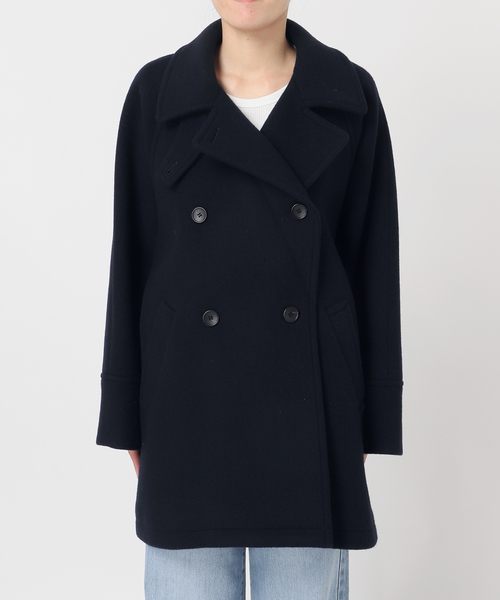 IENA（イエナ）の「ダブルブレストハーフコート（その他アウター・レディース・ネイビー/ベージュ/ブラウン・38/36/34）」の10枚目の写真
