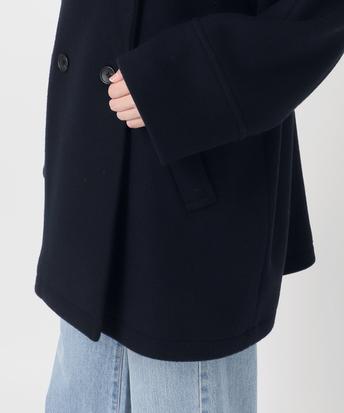 IENA（イエナ）の「ダブルブレストハーフコート（その他アウター・レディース・ネイビー/ベージュ/ブラウン・38/36/34）」の15枚目の写真