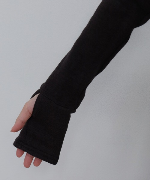 atONE(アットワン)の「裏起毛指ぬきニットソー(ニット/セーター・レディース・ブラック/ピンク・M)」の21枚目の写真