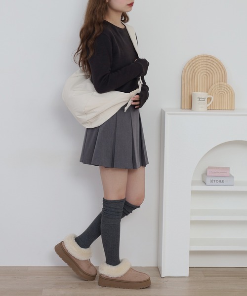 atONE(アットワン)の「裏起毛指ぬきニットソー(ニット/セーター・レディース・ブラック/ピンク・M)」の9枚目の写真