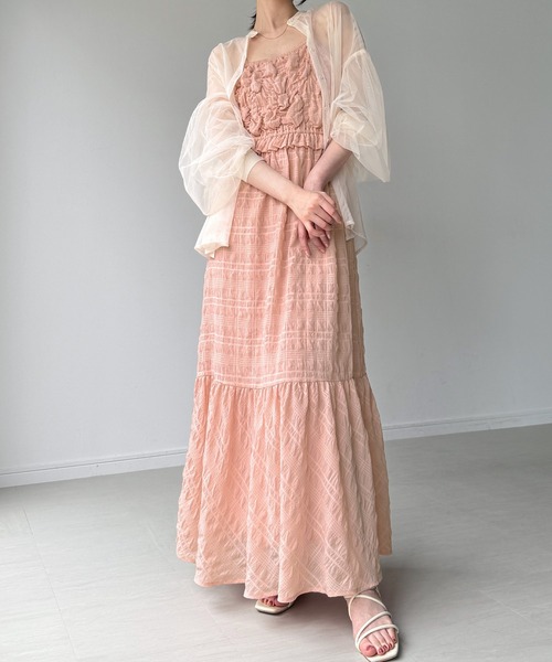 junoah(ジュノア)の「シャーリングベアキャミワンピース(ワンピース・レディース・ピンク/クリーム/ブラック・SMALL/MEDIUM/LARGE)」の9枚目の写真