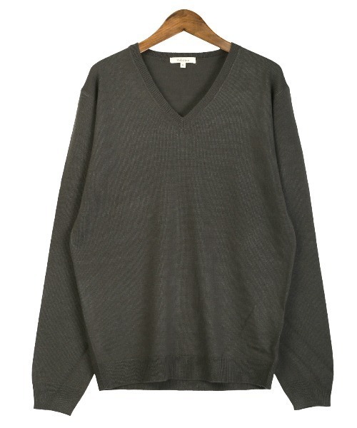 LUXSTYLE(ラグスタイル)の「カシミヤタッチVネックセーター(ニット/セーター・メンズ・ホワイト/ブラック/チャコールグレー・L/XL/M)」の17枚目の写真